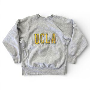 Vintage Champion Reverse Warmup UCLA Sweatshirt Mens Large Gray Embroidered